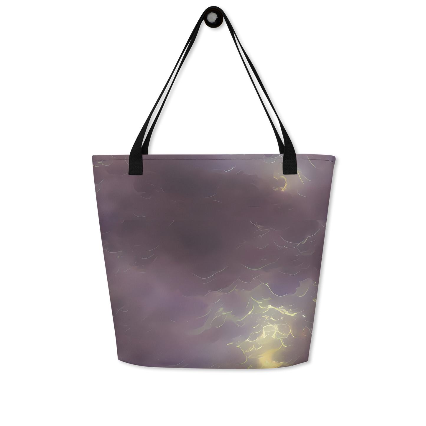 Large Tote Bag w/ Pocket - Stormy Muse