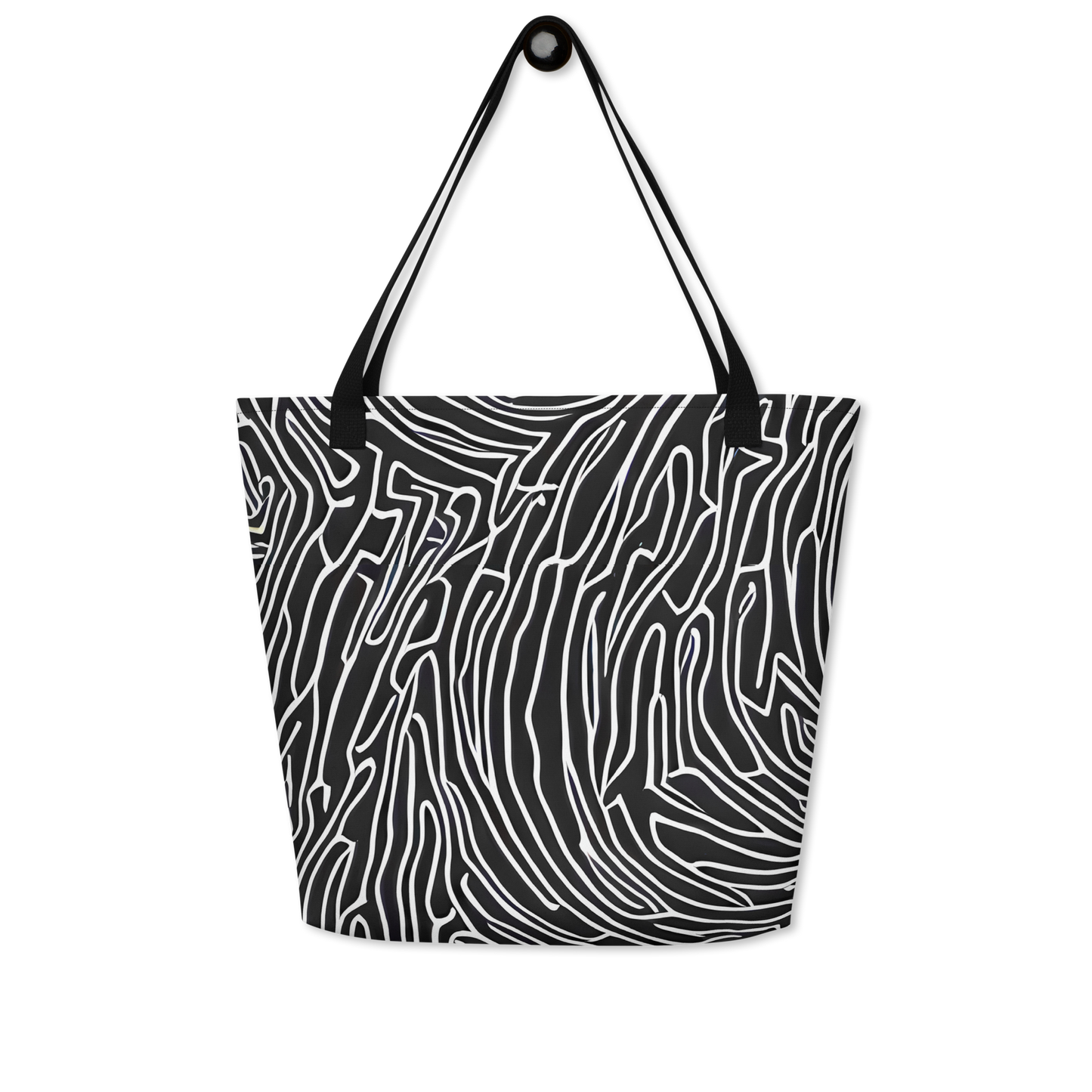 Large Tote Bag w/ Pocket - Acconci Waves