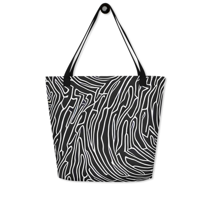 Large Tote Bag w/ Pocket - Acconci Waves