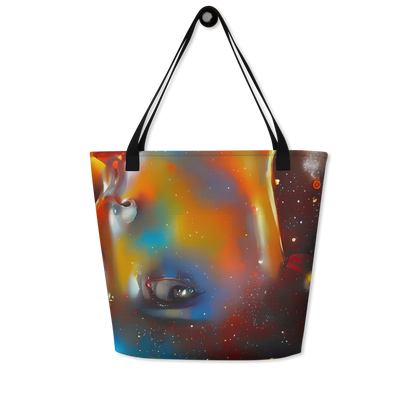 Large Tote Bag w/ Pocket - Celestial Vogue