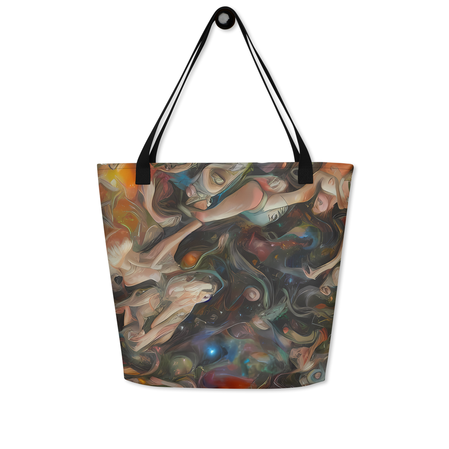 Large Tote Bag w/ Pocket - Copper Swirl