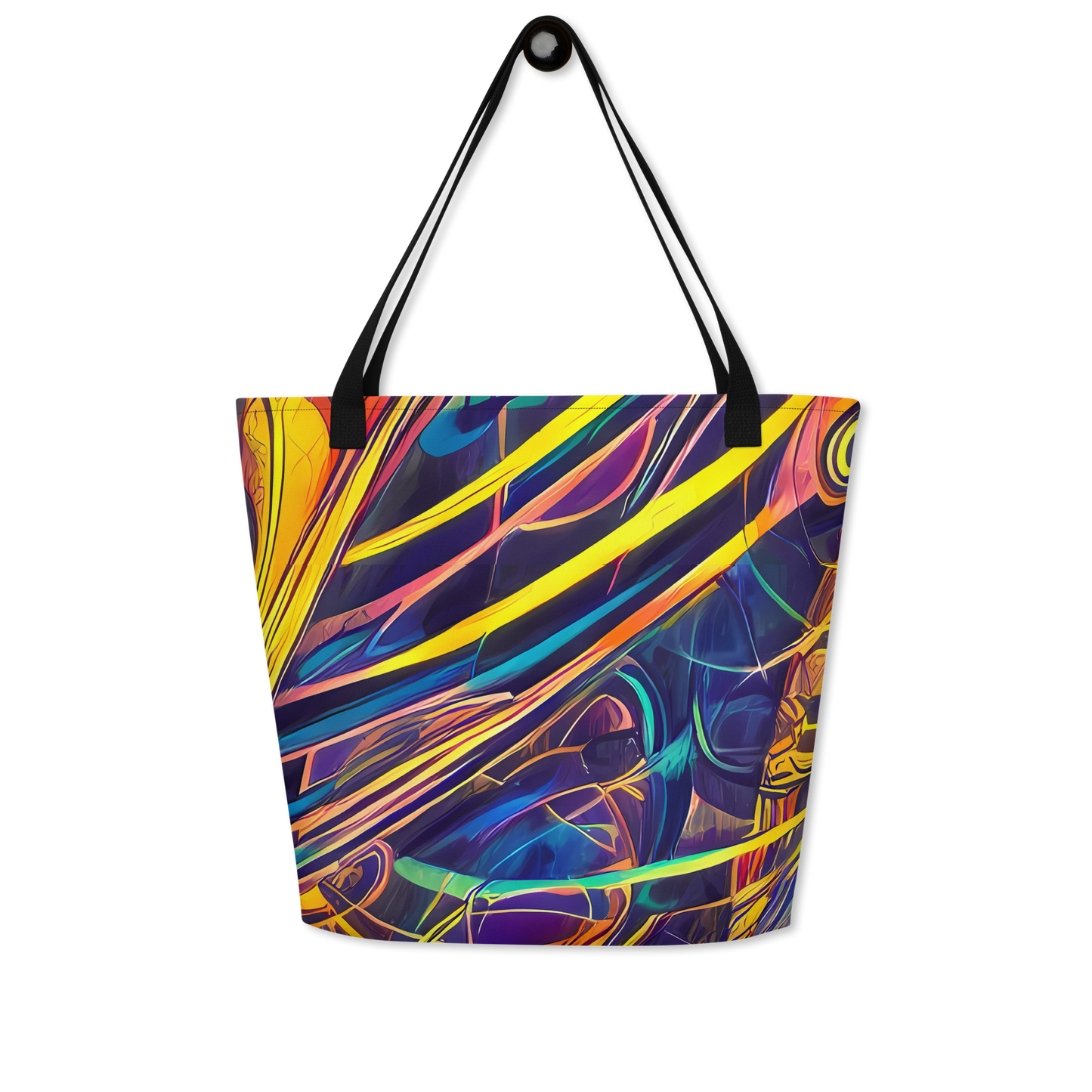 Large Tote Bag w/ Pocket - Vector Rhapsody