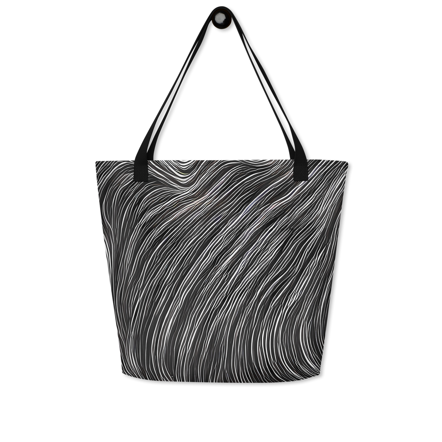 Large Tote Bag w/ Pocket - Wirth Waves