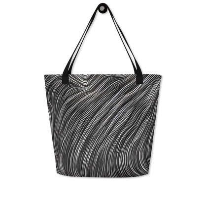 Large Tote Bag w/ Pocket - Wirth Waves