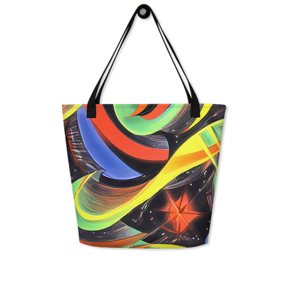 Large Tote Bag w/ Pocket - Tenggren Whirl