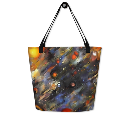 Large Tote Bag w/ Pocket - Brushstroke Blaze