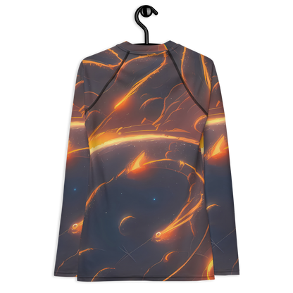 Women's Rash Guard - Inferno Spirals