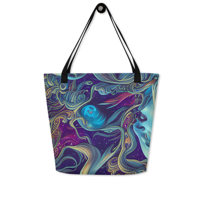 Large Tote Bag w/ Pocket - Stellar Waves