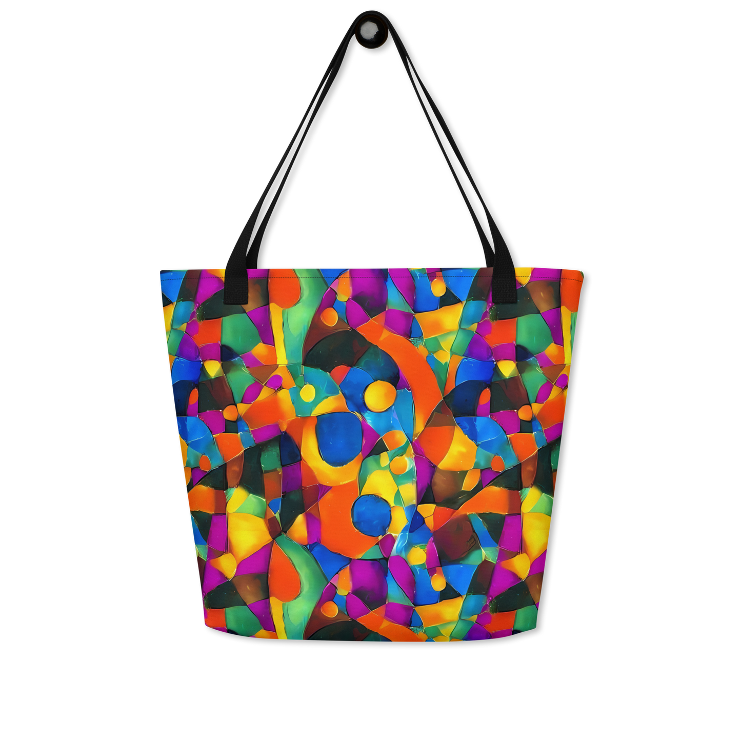 Large Tote Bag w/ Pocket - Galactic Jigsaw