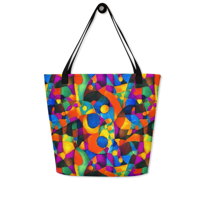 Large Tote Bag w/ Pocket - Galactic Jigsaw