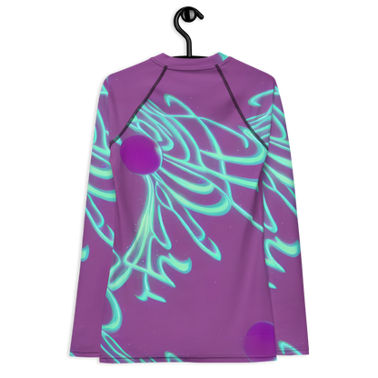 Women's Rash Guard - Neon Drift