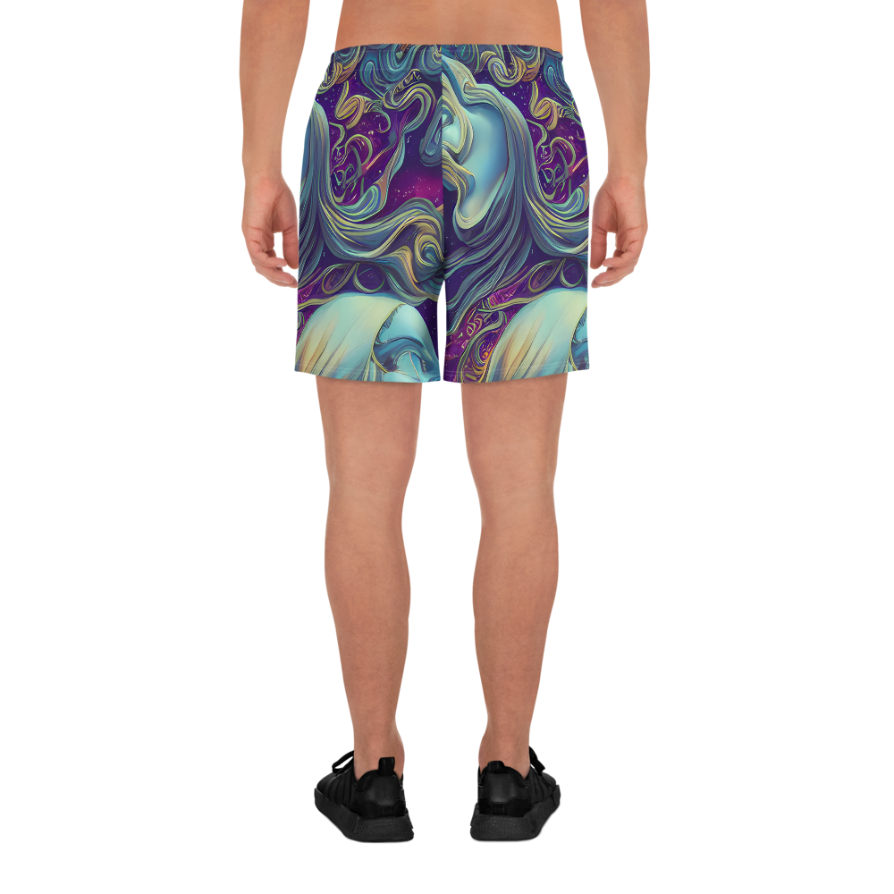 Men's Athletic Shorts - Stellar Waves