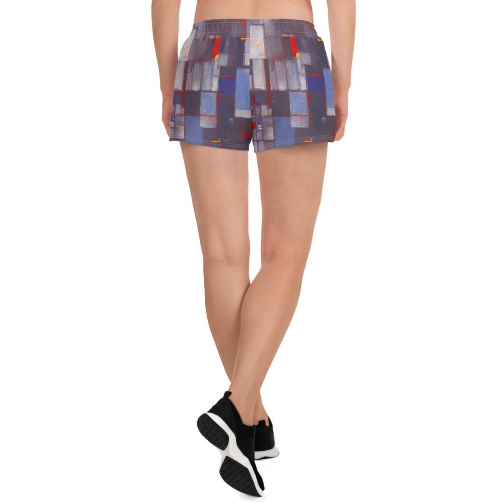 Women’s Athletic Shorts - Cubist Rhythm