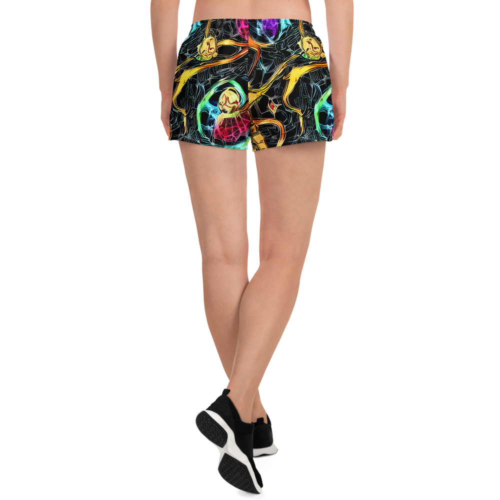 Women’s Athletic Shorts - Psychedelic Pulsar