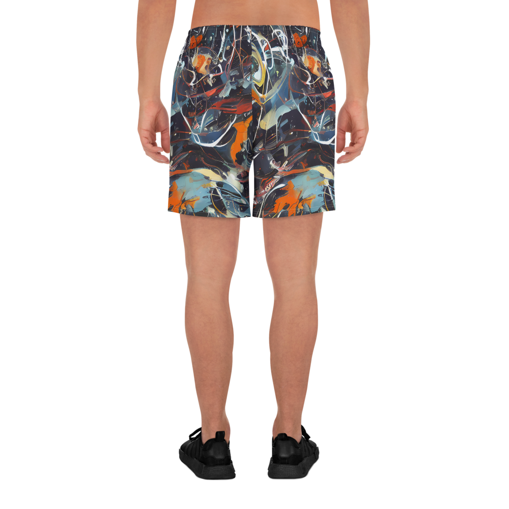 Men's Athletic Shorts - Neo-Splash Labyrinth