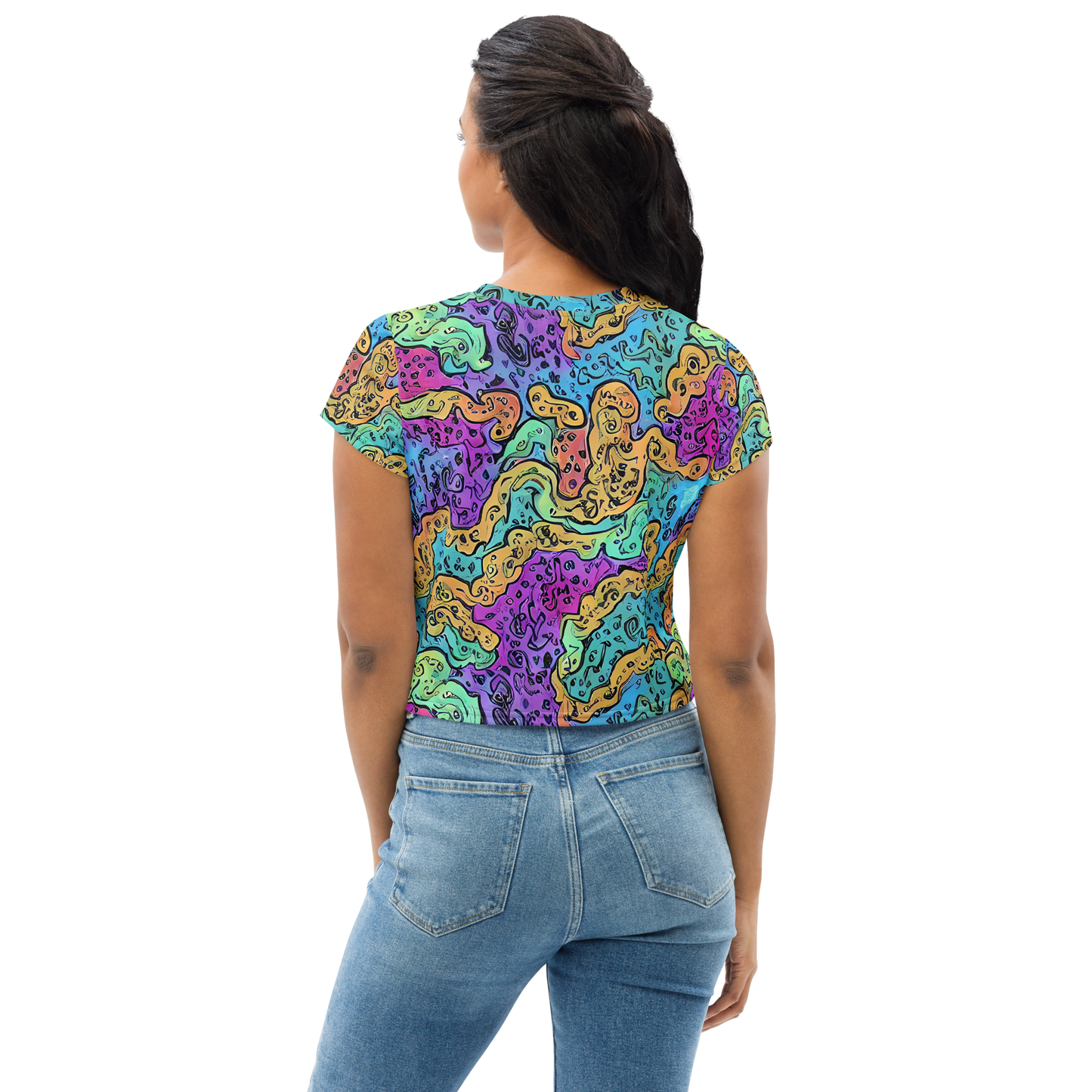 Women's Crop Tee - Intergalactic Graffiti