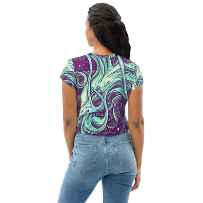 Women's Crop Tee - Temple Swirls