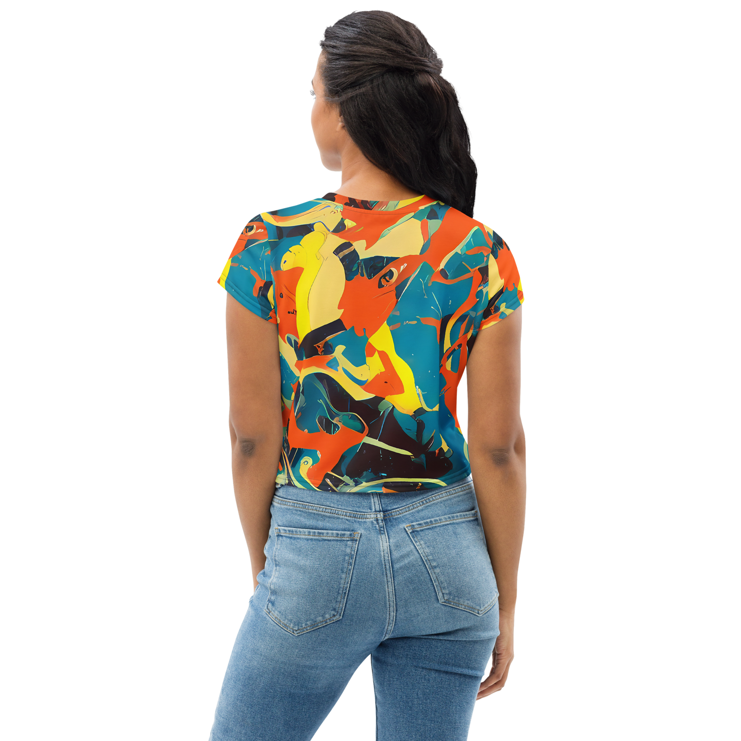 Women's Crop Tee - Abstract Tango