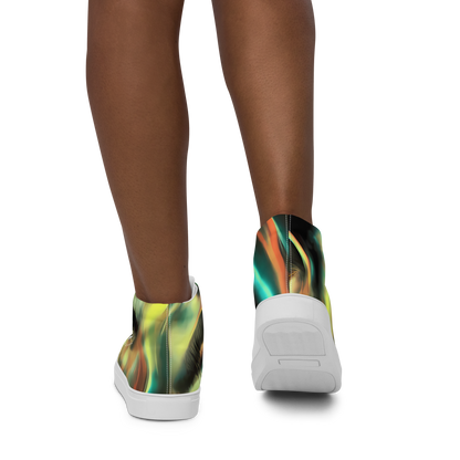 Women's High Top Canvas Shoes - Newtonian Visage