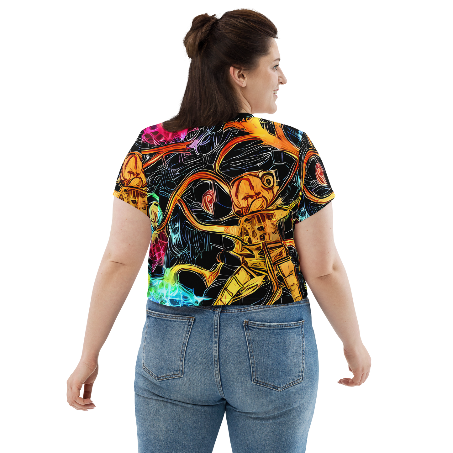 Women's Crop Tee - Psychedelic Pulsar