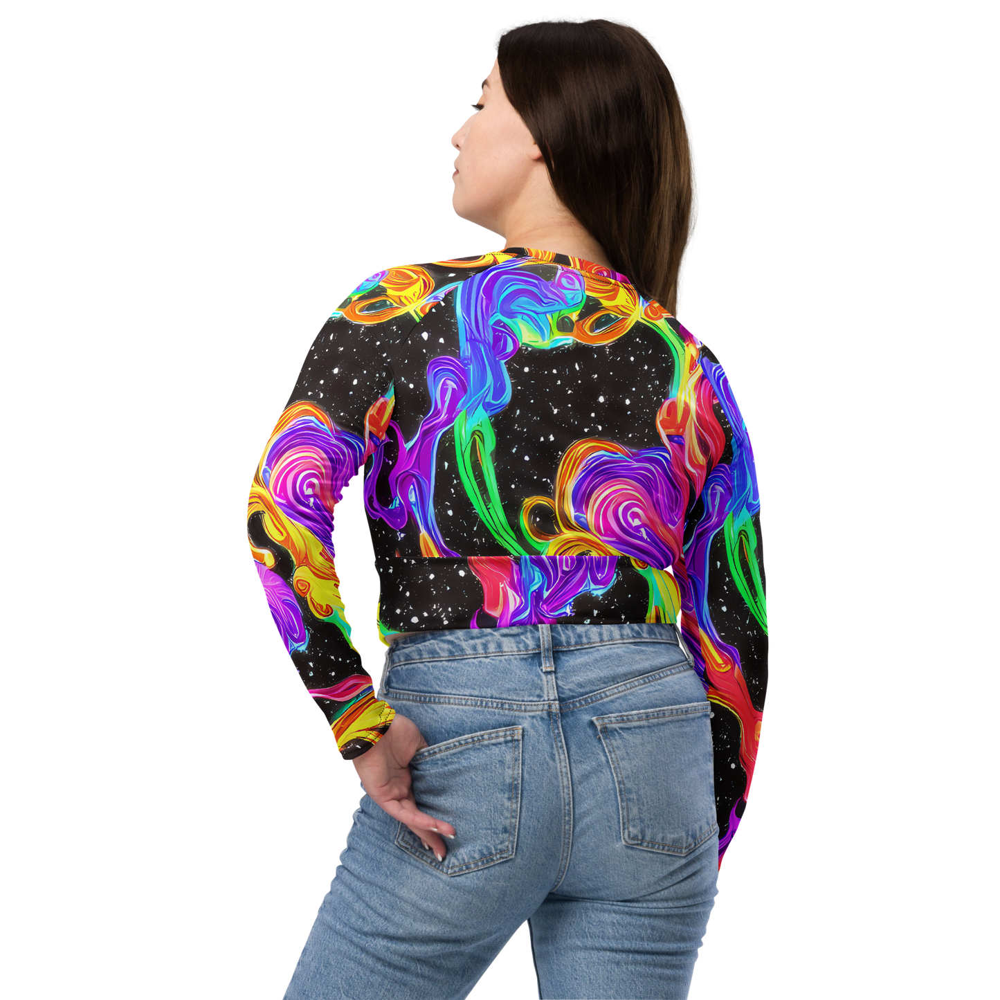 Long Sleeve Crop Top - Yuan Whirls