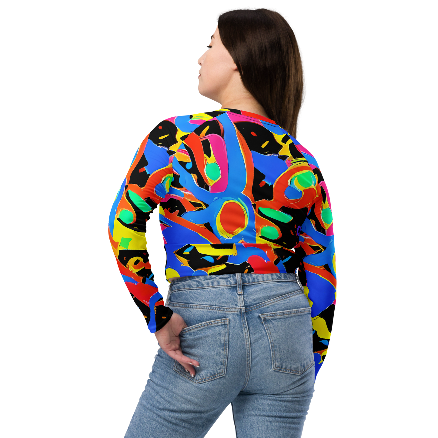 Long Sleeve Crop Top - Orbit Opus