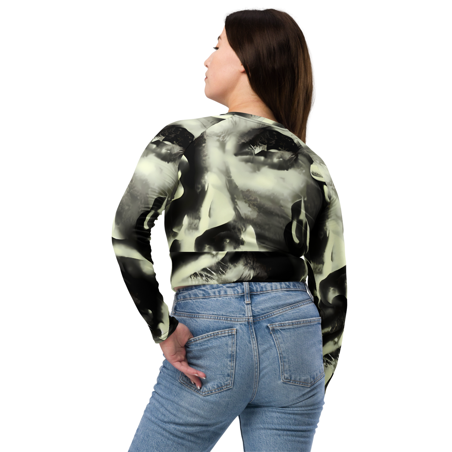 Long Sleeve Crop Top - Shadowed Mystique