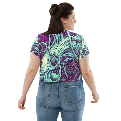 Women's Crop Tee - Temple Swirls