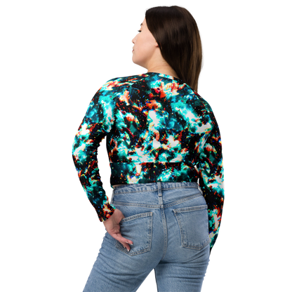 Long Sleeve Crop Top - Whirlpool Dream