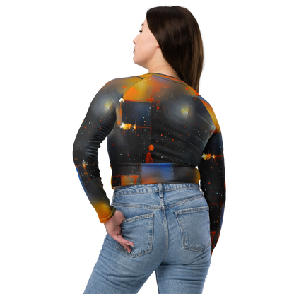 Long Sleeve Crop Top - Monet's Matrix