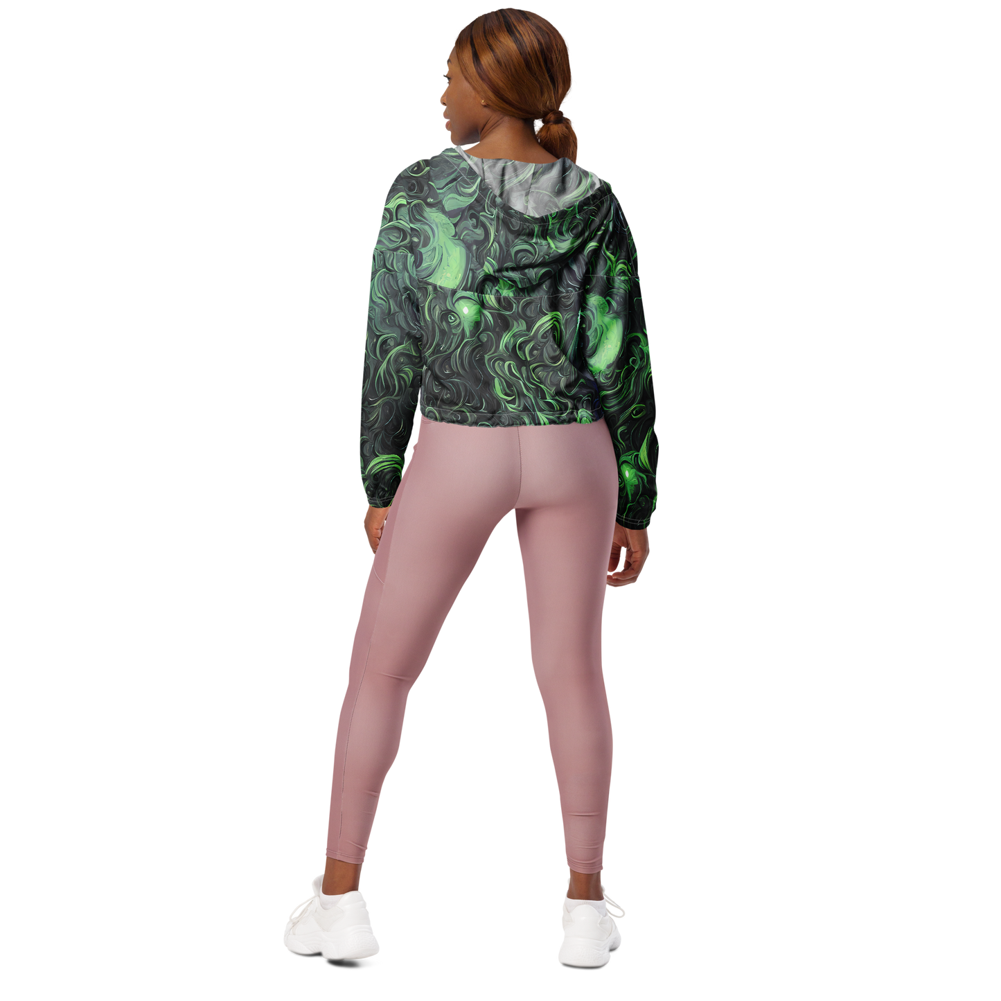 Women's Cropped Windbreaker - Savrasov Swirls