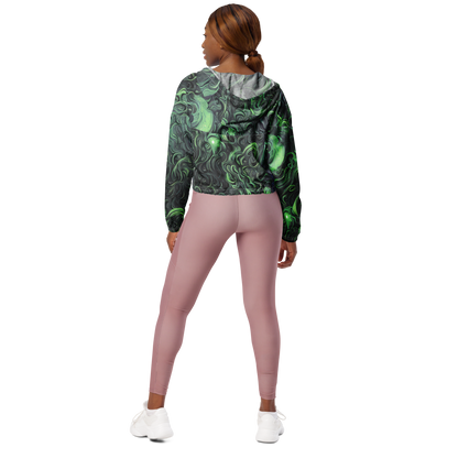 Women's Cropped Windbreaker - Savrasov Swirls