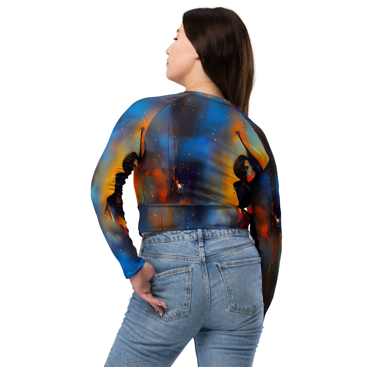 Long Sleeve Crop Top - Cobalt Vogue