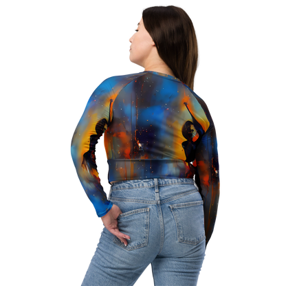 Long Sleeve Crop Top - Cobalt Vogue