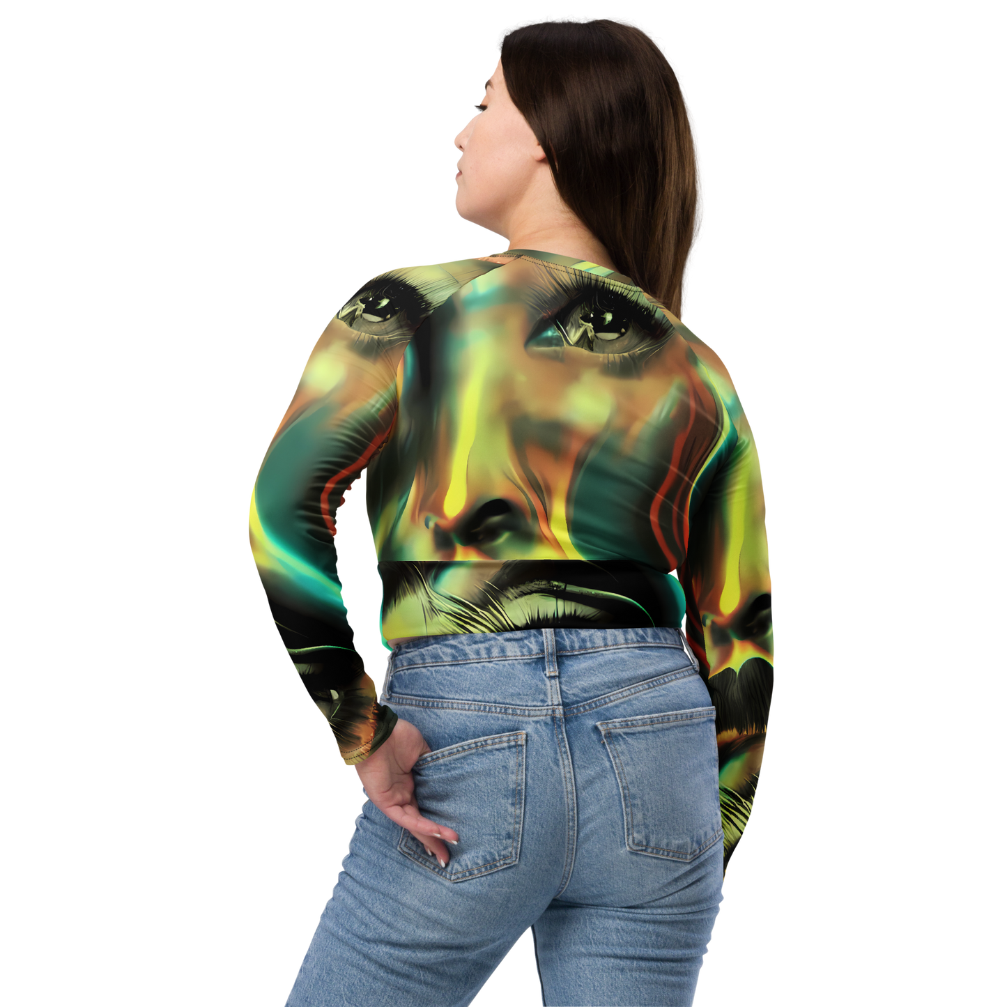 Long Sleeve Crop Top - Newtonian Visage