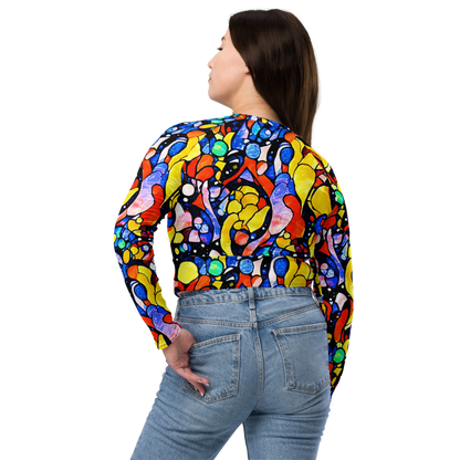 Long Sleeve Crop Top - Supernova Symphony