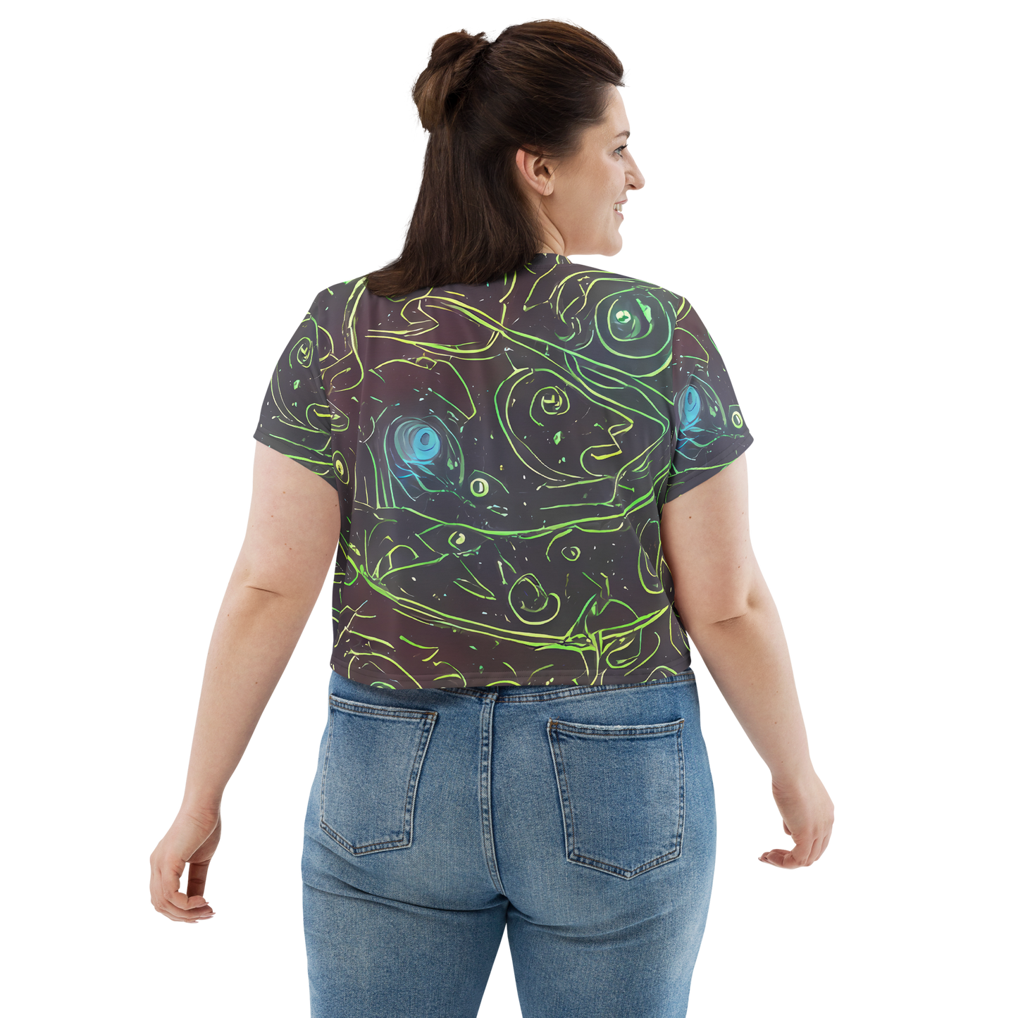 Women's Crop Tee - Starfield Scrolls