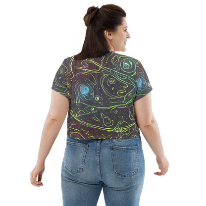 Women's Crop Tee - Starfield Scrolls