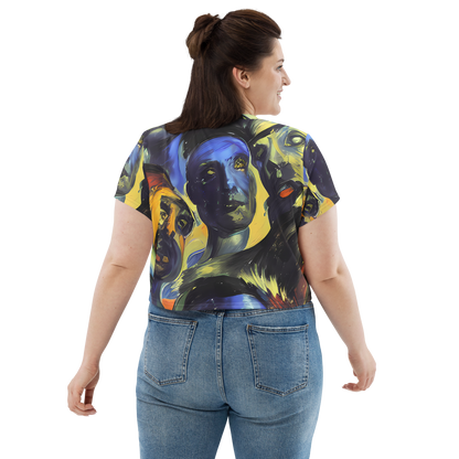 Women's Crop Tee - Cosmic Visages