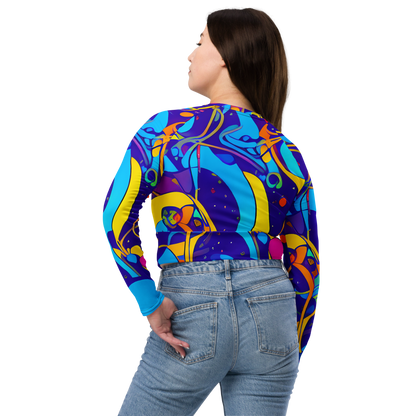 Long Sleeve Crop Top - Spectral Tangle