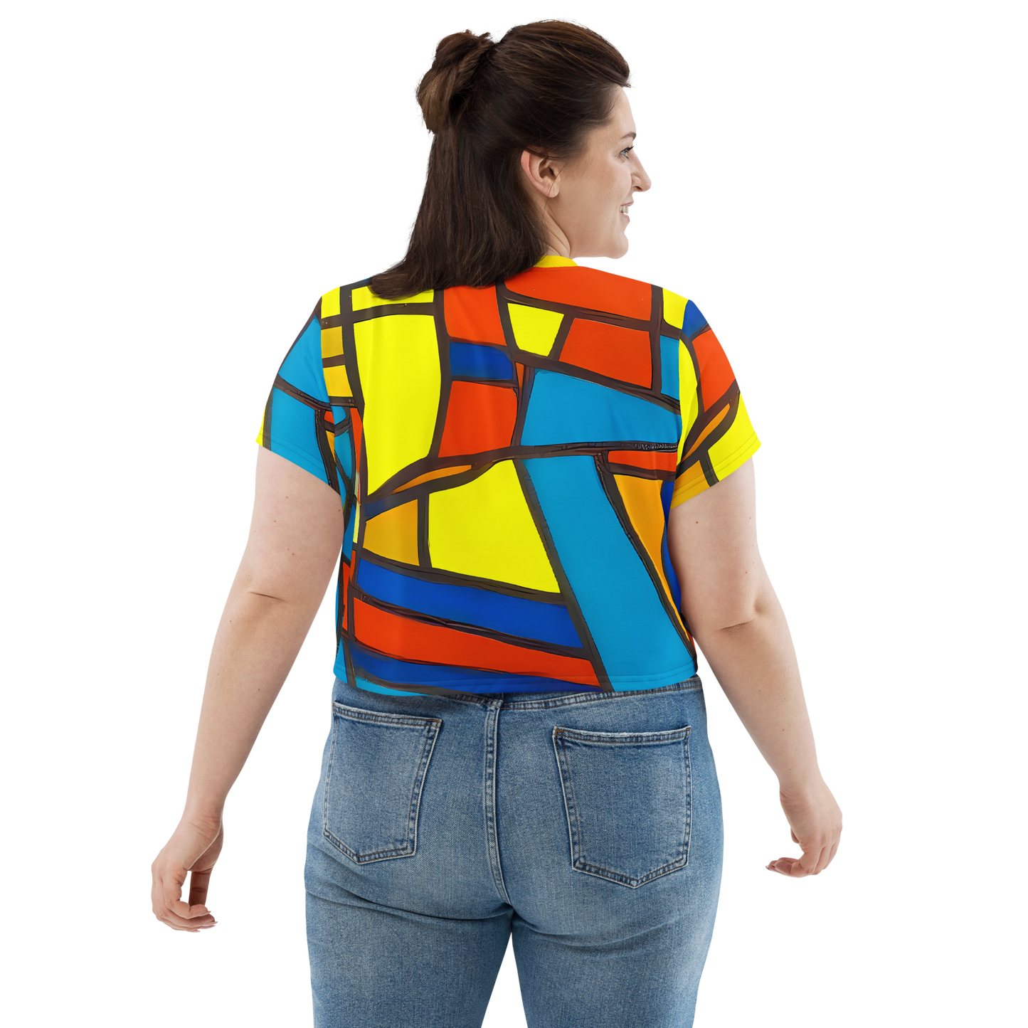 Women's Crop Tee - Mondrian Mesh