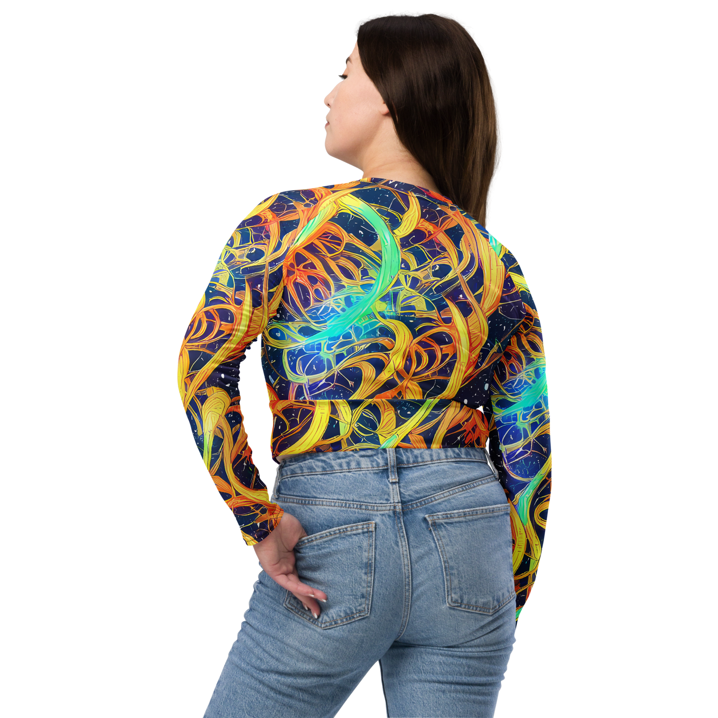 Long Sleeve Crop Top - Granov Vortex