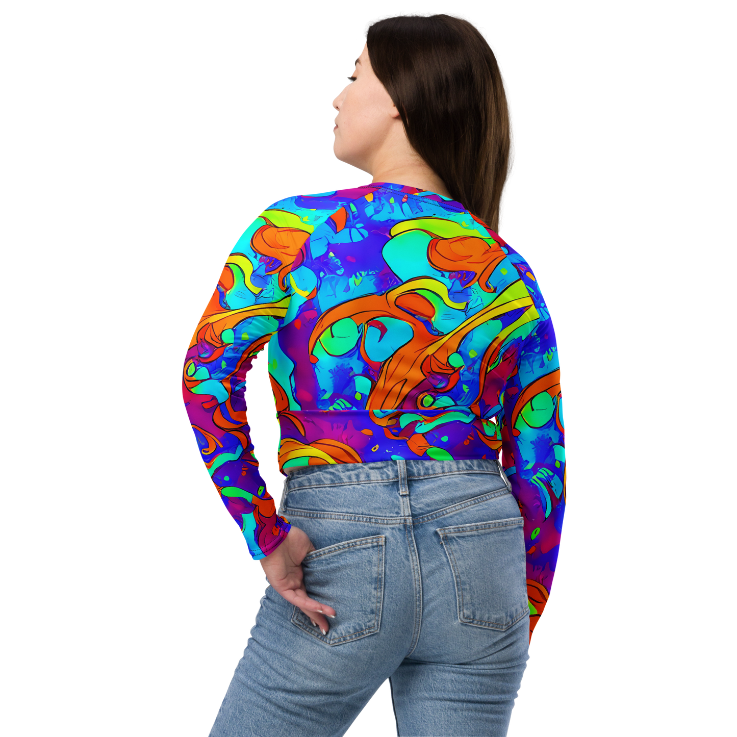 Long Sleeve Crop Top - Roset Rapture