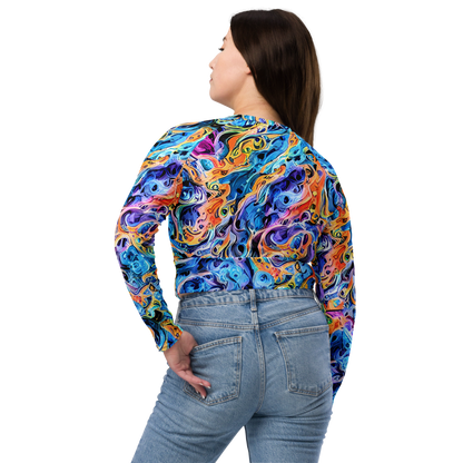 Long Sleeve Crop Top - Rococo Vortex