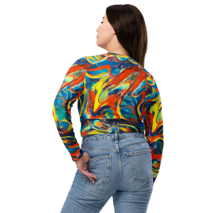 Long Sleeve Crop Top - Chromatic Fusion