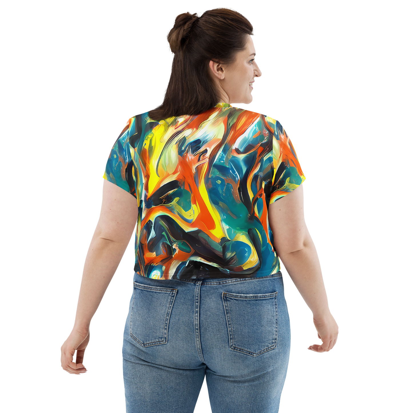 Women's Crop Tee - Chromatic Vortex