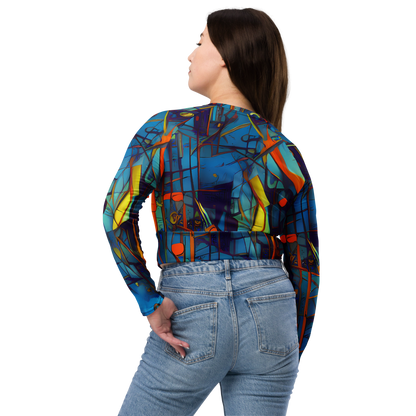 Long Sleeve Crop Top - Abstract Eddy