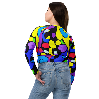 Long Sleeve Crop Top - Miró's Mosaic