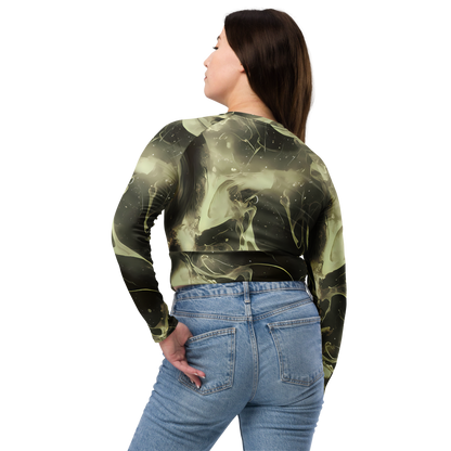 Long Sleeve Crop Top - Biomech Whirl