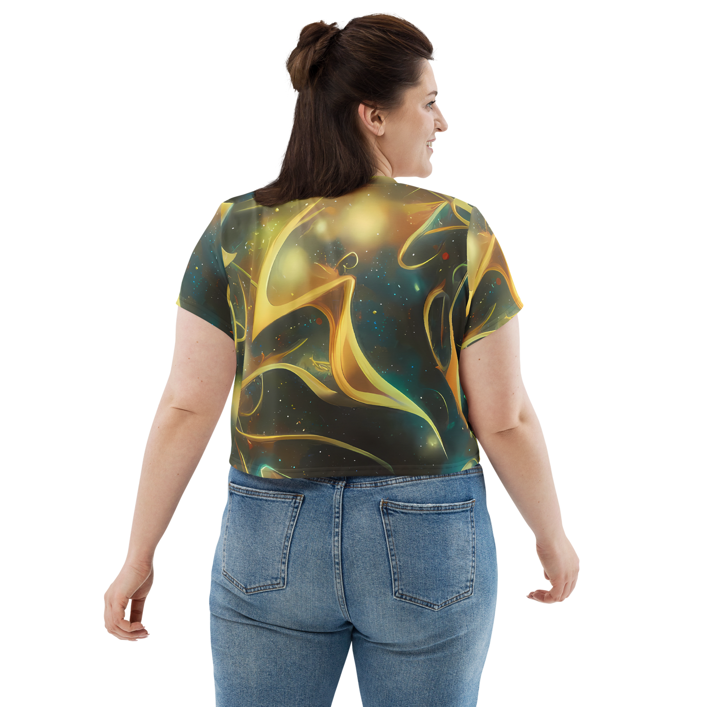 Women's Crop Tee - Whispering Galaxies